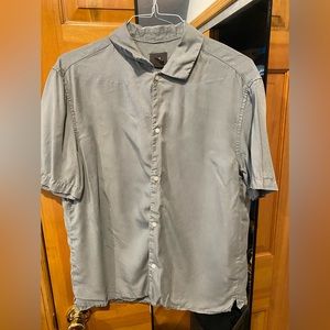 H&M Light Green T shirt Button down